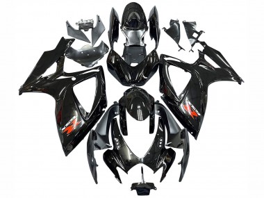 Carenados Moto Suzuki GSXR 600 / GSXR 750 2006-2007 - Negro Brillante Plata Rojo Baratos