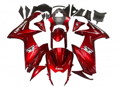 Carenados Moto Suzuki GSXR 600 / GSXR 750 2011-2024 - Rojo Blanco Calcomanía Baratos