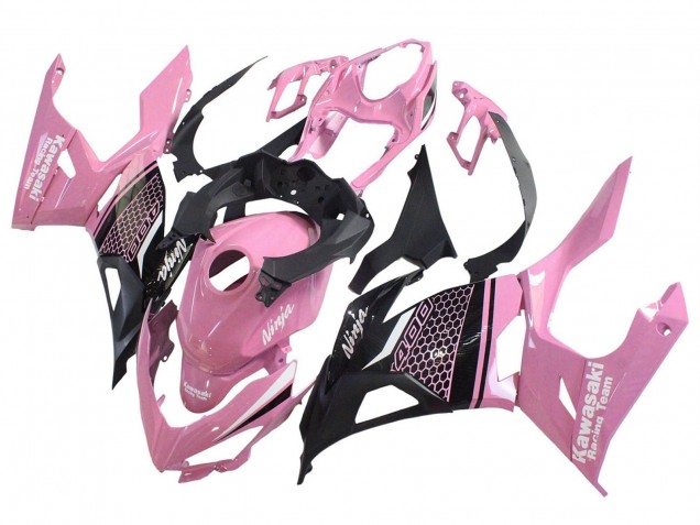 Carenados Moto Kawasaki Ninja 400 2018-2024 - Rosa Negro Mate Honeycomb Baratos