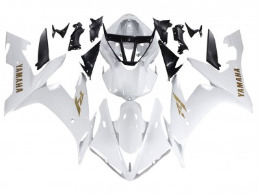 Carenados Moto Yamaha YZF 1000 R1 2004-2006 - Blanco Oro Calcomanías Baratos