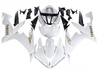 Carenados Moto Yamaha YZF 1000 R1 2004-2006 - Blanco Oro Calcomanías Baratos