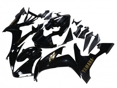 Carenados Moto Yamaha YZF 1000 R1 2004-2006 - Negro Brillante Oro Calcomanías Baratos