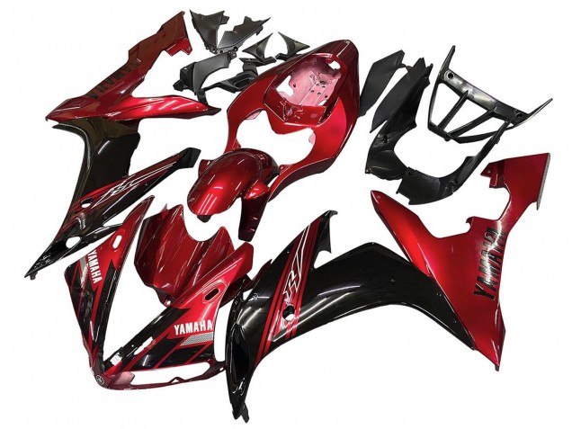Carenados Moto Yamaha YZF 1000 R1 2004-2006 - Rojo Negro Brillante Baratos