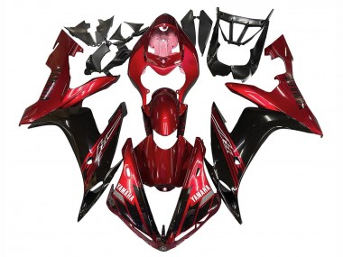 Carenados Moto Yamaha YZF 1000 R1 2004-2006 - Rojo Negro Brillante Baratos