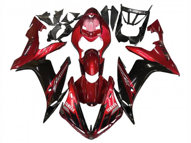Carenados Moto Yamaha YZF 1000 R1 2004-2006 - Rojo Negro Brillante Baratos