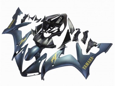 Carenados Moto Yamaha YZF 1000 R1 2004-2006 - Azul Oscuro Oro Calcomanías Baratos