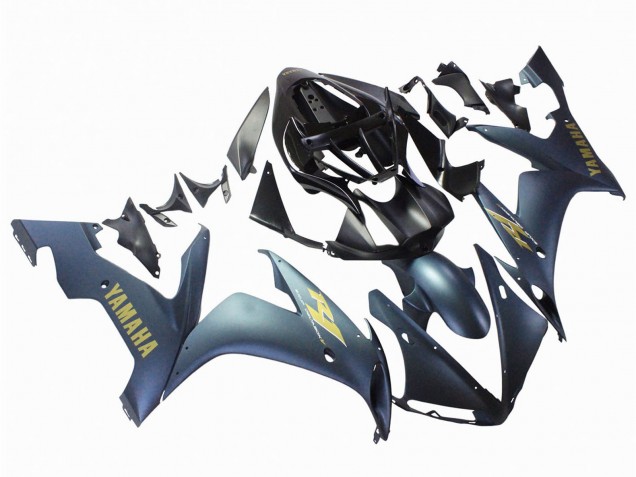 Carenados Moto Yamaha YZF 1000 R1 2004-2006 - Azul Oscuro Oro Calcomanías Baratos