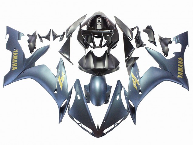 Carenados Moto Yamaha YZF 1000 R1 2004-2006 - Azul Oscuro Oro Calcomanías Baratos