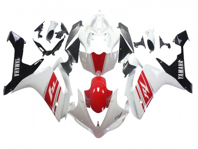 Carenado Moto Yamaha YZF 1000 R1 2007-2008 - Blanco Rojo Negro Baratos