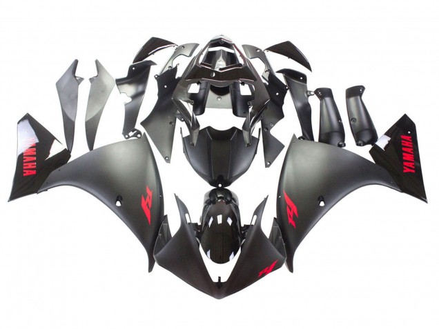 Carenado Moto Yamaha YZF 1000 R1 2009-2011 - Negro Mate Rojo Calcomanía Baratos