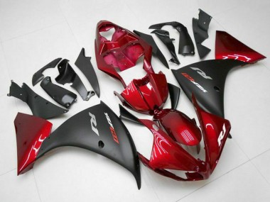Carenados Moto Yamaha YZF 1000 R1 2009-2011 - Rojo Negro Mate Baratos