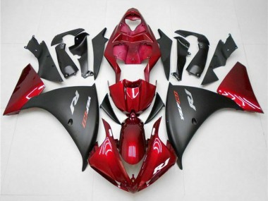 Carenados Moto Yamaha YZF 1000 R1 2009-2011 - Rojo Negro Mate Baratos