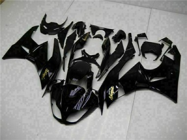 Carenados Moto Kawasaki ZX6R 2009-2012 - Negro Brillante Oro Ninja Baratos
