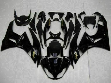 Carenados Moto Kawasaki ZX6R 2009-2012 - Negro Brillante Oro Ninja Baratos