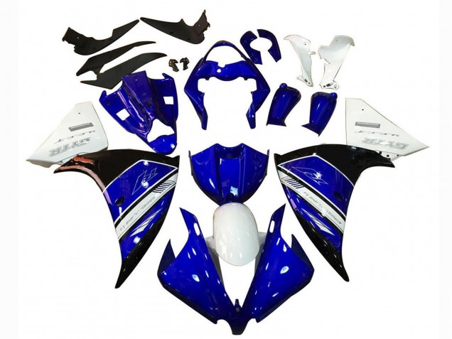 Carenado Moto Yamaha YZF 1000 R1 2012-2014 - Blanco Azul Negro Baratos
