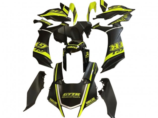 Carenados Moto Yamaha YZF 1000 R1 2020-2025 - Negro Brillante Fluorescent Amarillo Baratos