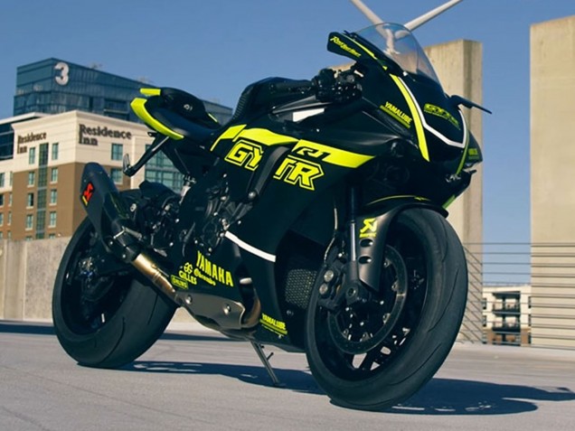 Carenados Moto Yamaha YZF 1000 R1 2020-2025 - Negro Brillante Fluorescent Amarillo Baratos