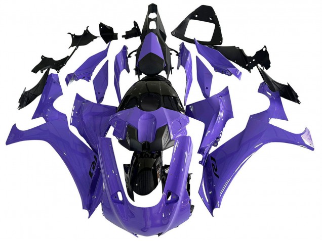 Carenados Moto Yamaha YZF 1000 R1 2020-2025 - Púrpura Negro Brillante Baratos