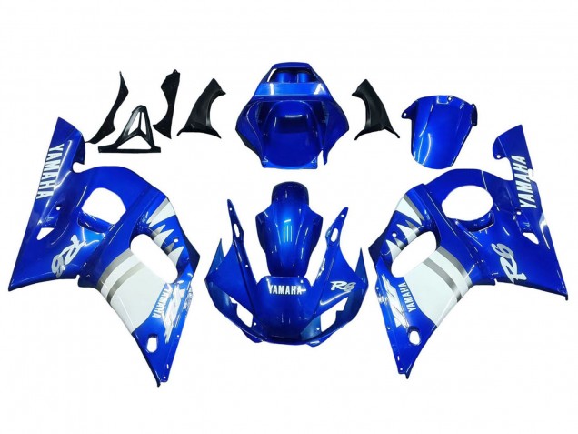 Carenados Moto Yamaha YZF 600 R6 1998-2002 - Azul Blanco Baratos