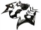 Carenados Moto Yamaha YZF R6S 2006-2009 - Negro Brillante Blanco Calcomanías Baratos