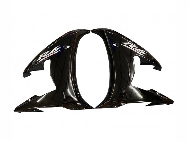 Carenados Moto Yamaha YZF R6S 2006-2009 - Negro Brillante Blanco Calcomanías Baratos