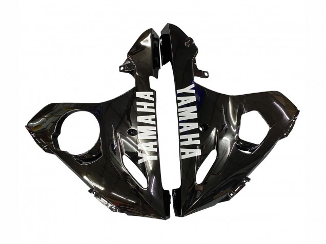 Carenados Moto Yamaha YZF R6S 2006-2009 - Negro Brillante Blanco Calcomanías Baratos