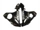 Carenados Moto Yamaha YZF R6S 2006-2009 - Negro Brillante Blanco Calcomanías Baratos