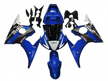 Carenados Moto Yamaha YZF R6 2003-2004 - Azul Blanco Negro Brillante Yamalube Baratos