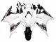 Carenados Moto Yamaha YZF R6S 2006-2009 - Blanco Negro Brillante Baratos