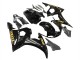 Carenados Moto Yamaha YZF R6S 2006-2009 - Negro Brillante Oro Calcomanías Baratos