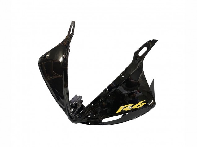 Carenados Moto Yamaha YZF R6S 2006-2009 - Negro Brillante Oro Calcomanías Baratos
