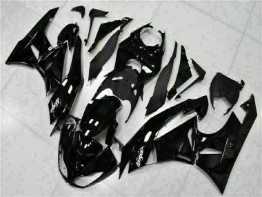 Carenados Moto Kawasaki ZX6R 2009-2012 - Negro Brillante Blanco Ninja Baratos