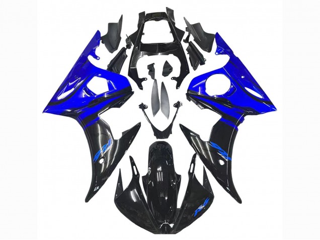 Carenados Moto Yamaha YZF R6S 2006-2009 - Azul Negro Brillante Baratos