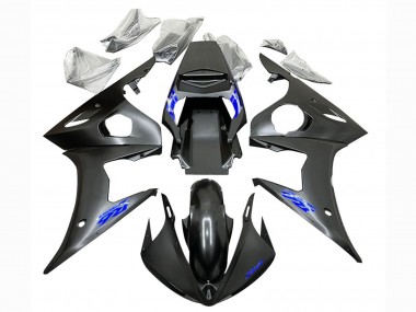 Carenados Moto Yamaha YZF R6S 2006-2009 - Negro Mate Azul Baratos