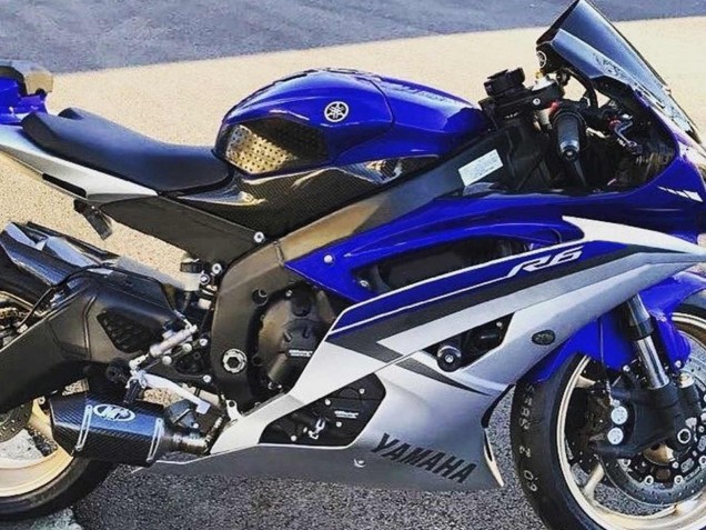 Carenados Moto Yamaha YZF 600 R6 2008-2016 - Plata Azul Baratos