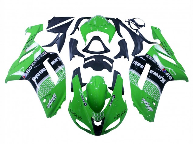 Carenados Moto Kawasaki ZX6R 2007-2008 - Verde Negro Ninja Baratos