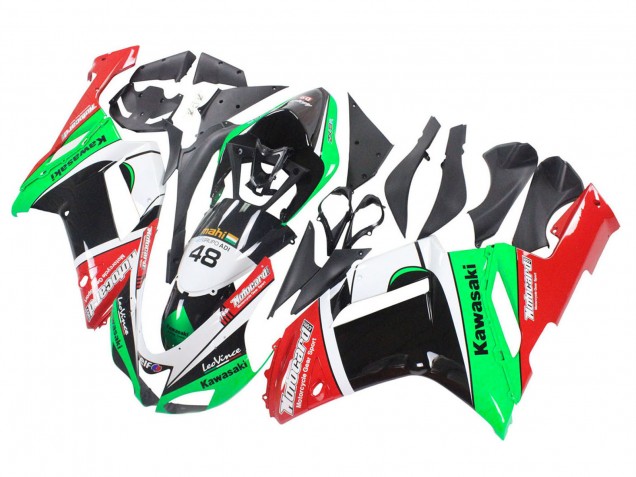 Carenados Moto Kawasaki ZX6R 2007-2008 - Verde Rojo Baratos