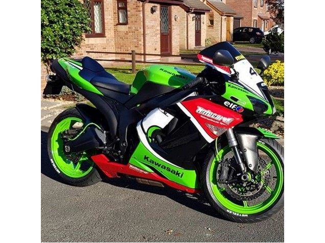 Carenados Moto Kawasaki ZX6R 2007-2008 - Verde Rojo Baratos