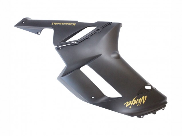 Carenados Moto Kawasaki ZX6R 2007-2008 - Negro Mate Amarillo Logo Ninja Baratos
