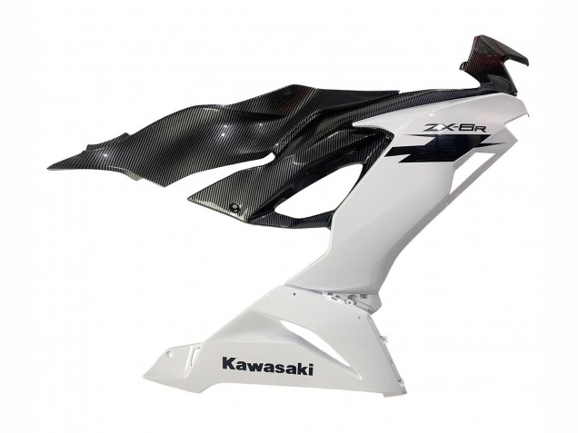 Carenados Moto Kawasaki ZX6R 2019-2022 - Blanco Negro FibraCarbono Baratos