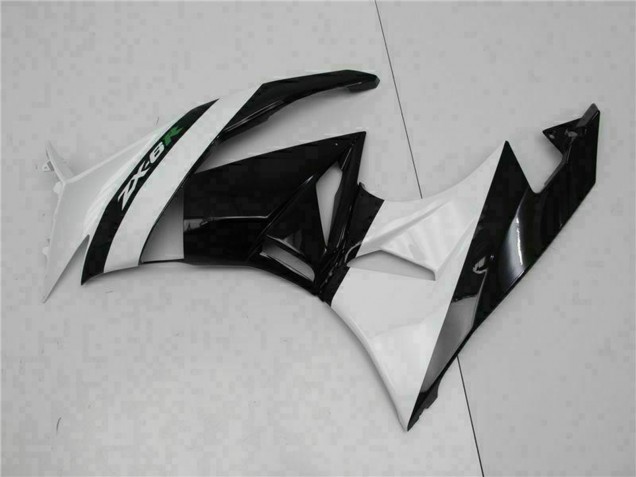 Carenados Moto Kawasaki ZX6R 2009-2012 - Negro Brillante Blanco Baratos