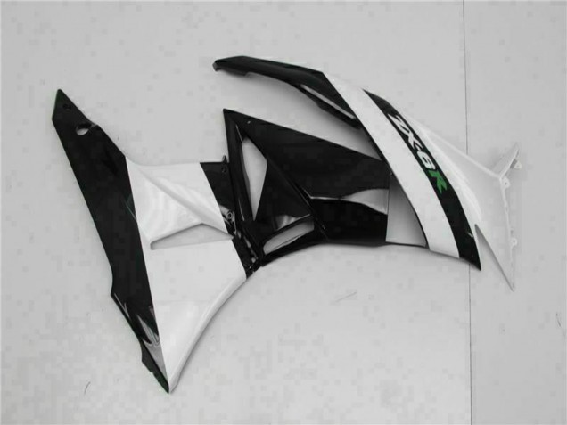 Carenados Moto Kawasaki ZX6R 2009-2012 - Negro Brillante Blanco Baratos