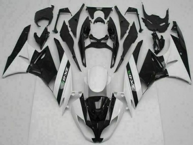 Carenados Moto Kawasaki ZX6R 2009-2012 - Negro Brillante Blanco Baratos