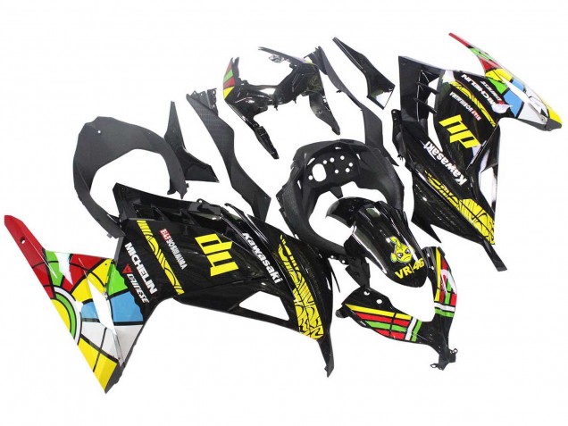 Carenados Moto Kawasaki EX300 2013-2024 - Negro Brillante Amarillo Rojo Verde Azul Blanco Baratos