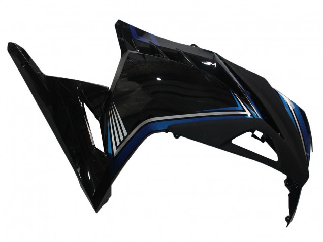 Carenados Moto Kawasaki EX300 2013-2024 - Negro Brillante Azul Baratos