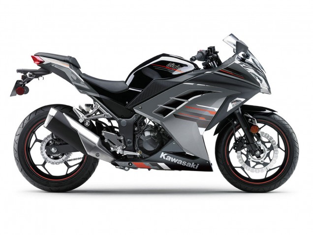 Carenados Moto Kawasaki EX300 2013-2024 - Negro Plata Rojo Baratos