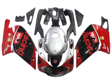 Carenados Moto Aprilia RS125 2000-2005 - Rojo Negro Plata Carrera Baratos