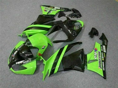 Carenados Moto Kawasaki ZX6R 2009-2012 - Verde Negro Brillante Elf Touch4 Bridgestone Baratos