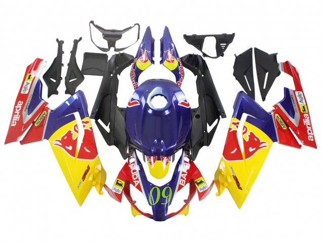 Carenados Moto Aprilia RS125 2006-2011 - Amarillo Azul Oscuro Rojo Bull Baratos
