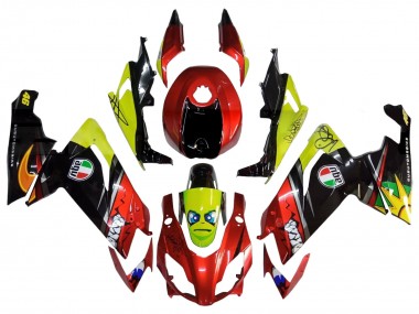 Carenados Moto Aprilia RS4 50 125 2012-2018 - Rojo Amarillo Negro Brillante Tiburón Baratos